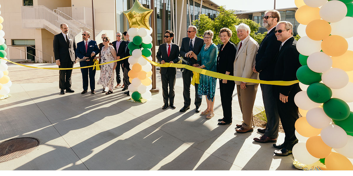 CUI Faculty & Staff and Friends Cutting Ribbon for BMC Opening